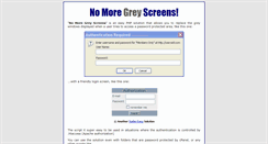 Desktop Screenshot of nomoregreyscreens.com